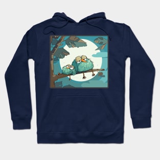 Birds resting in a tree Hoodie